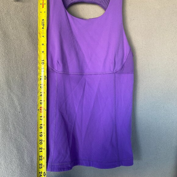 Lululemon Purple Racerback Tank Top with Built-In Bra | Power Y Style | Size 6 - Picture 2 of 5